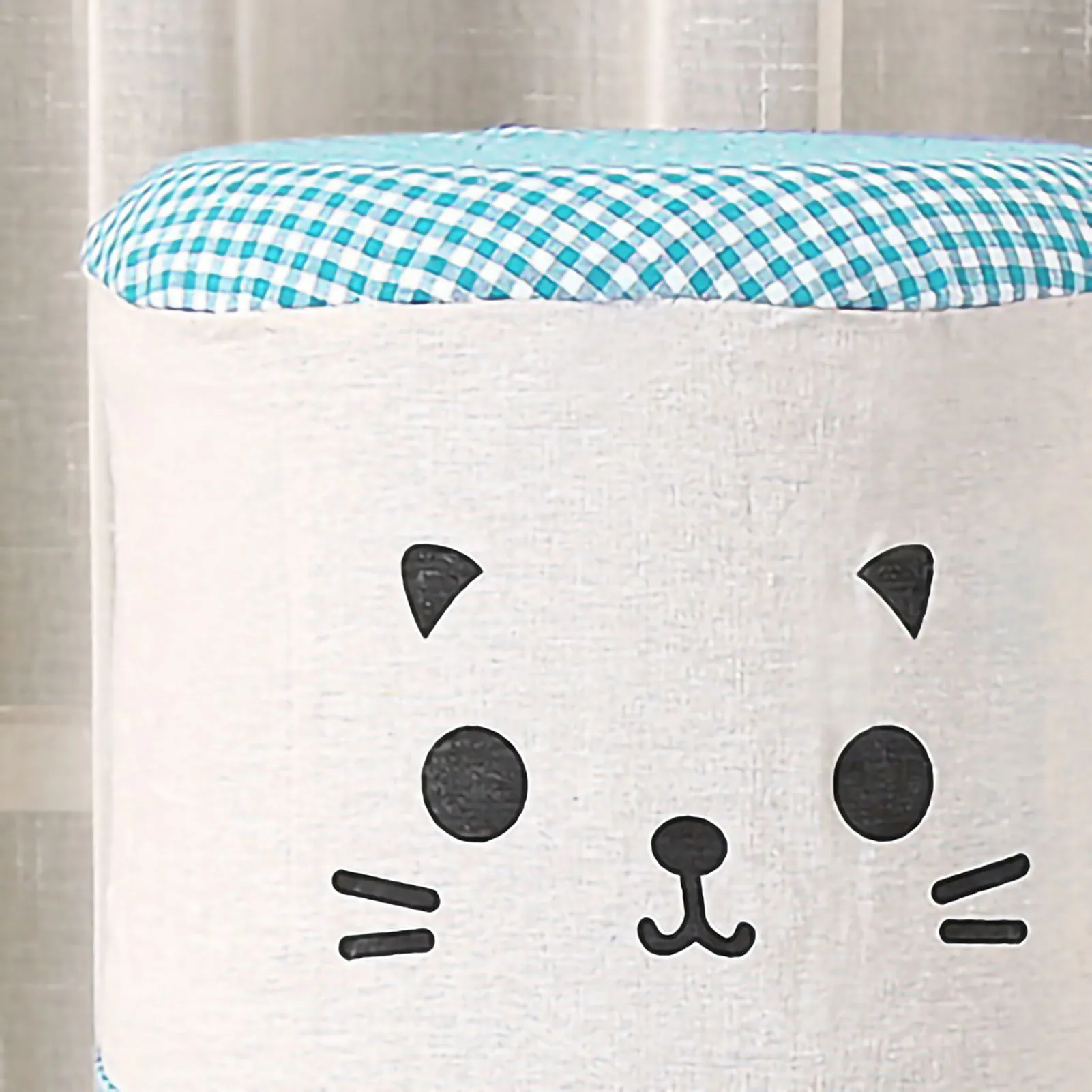 Water Dispenser Cover Water Dispenser Bucket Cover Cute Cartoon Plaid Cat Drinking Fountain Barrel Dust Case For Home Office