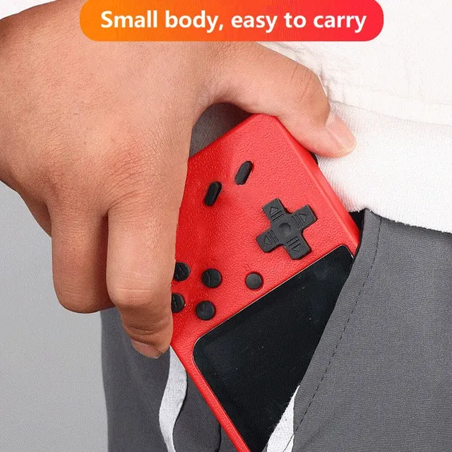 A Red Retro Classic Games Children's Handheld Small Game Console With 400 Game Charging Can Be Connected To The TV 5