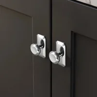 Poignées de rangement modernes chromées pour armoires de cuisine, boutons de tiroir, accessoires de cuisine, poignées de meubles, quincaillerie pour armoires et boutons de tiroir 6