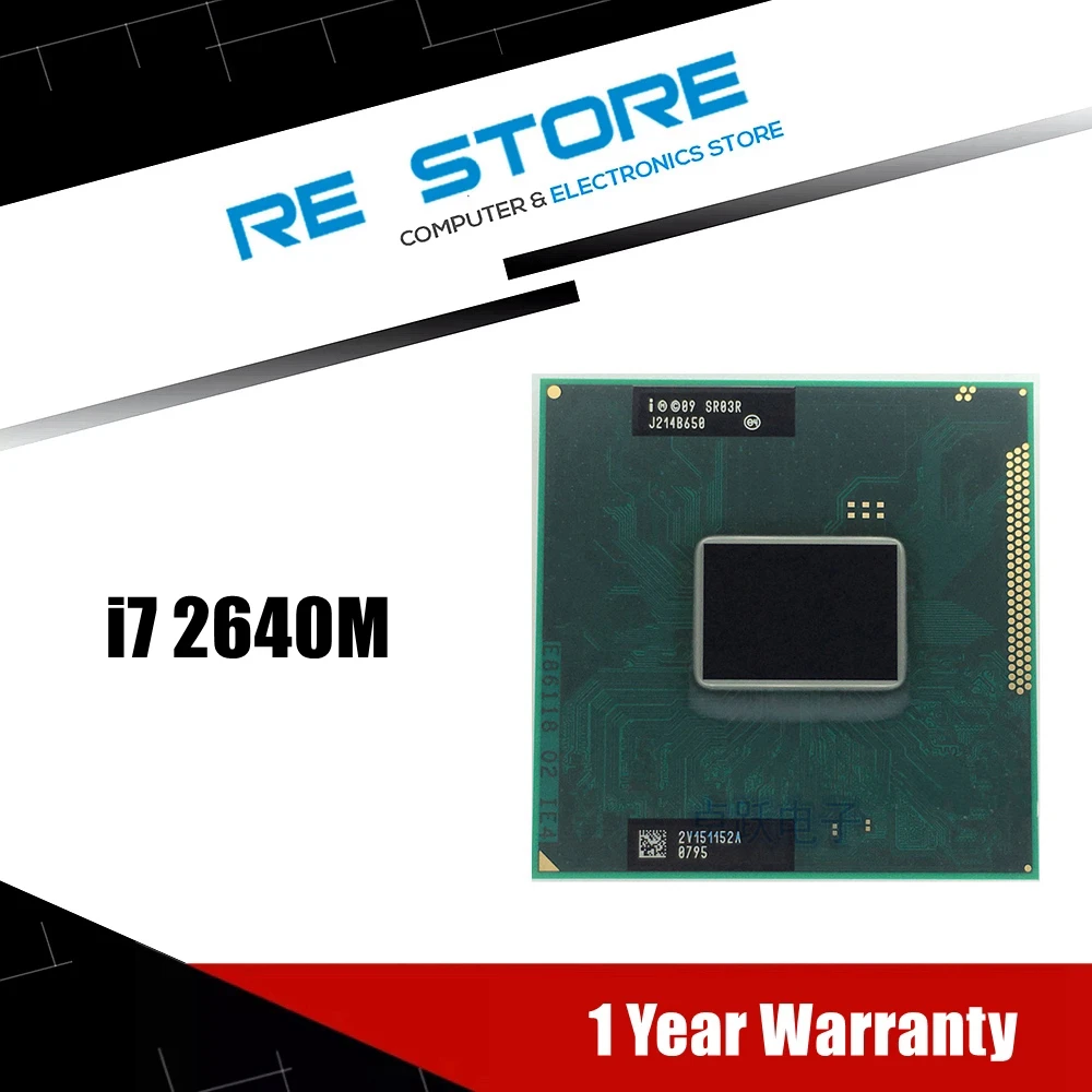 Intel I7 2640M SR03R 2.8 Ghz Dual Core 4 Mb Cache Tdp 35W 32nm Laptop ...