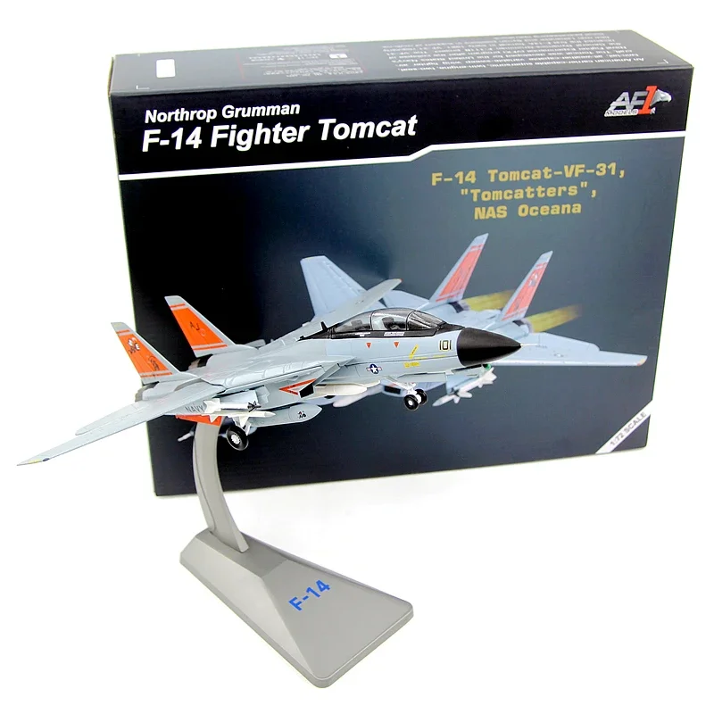 

Diecast 1/72 Scale AF1 U.S Navy F-14D Tomcat Fighter VF-31 Tomcat Man AJ101 F14 Alloy Militarized Combat Aircraft Model Toy Gift