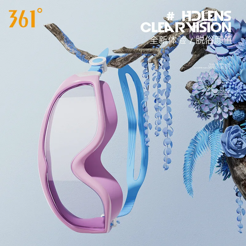 361°Adults Professional Water Sports Big Frame Swim Glasses HD Anti-fog Diving Goggles Adjustable Silicone Surfing Beach Eyewear free shipping large octopus kite for adults soft kite professional kites factroy kite parafoil outdoor play toy giant inflatable