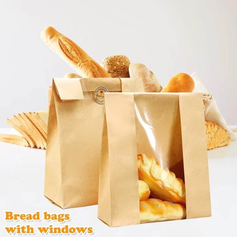 

Прозрачные пакеты для упаковки хлеба с окном для хлебных магазинов и любителей выпечки