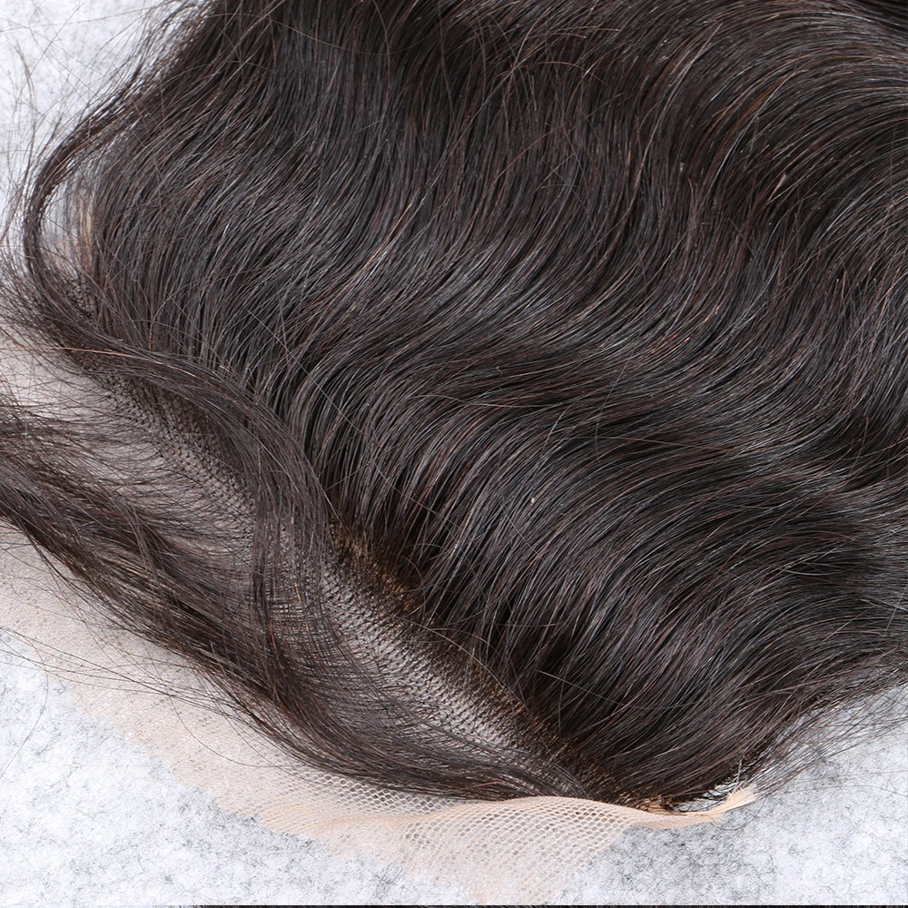 4x4 Silk Base Lace Frontal Straight Silk Top Human Hair Closure Brazilian Remy Human Hair Extensions With Baby Hair Pre Plucked 4