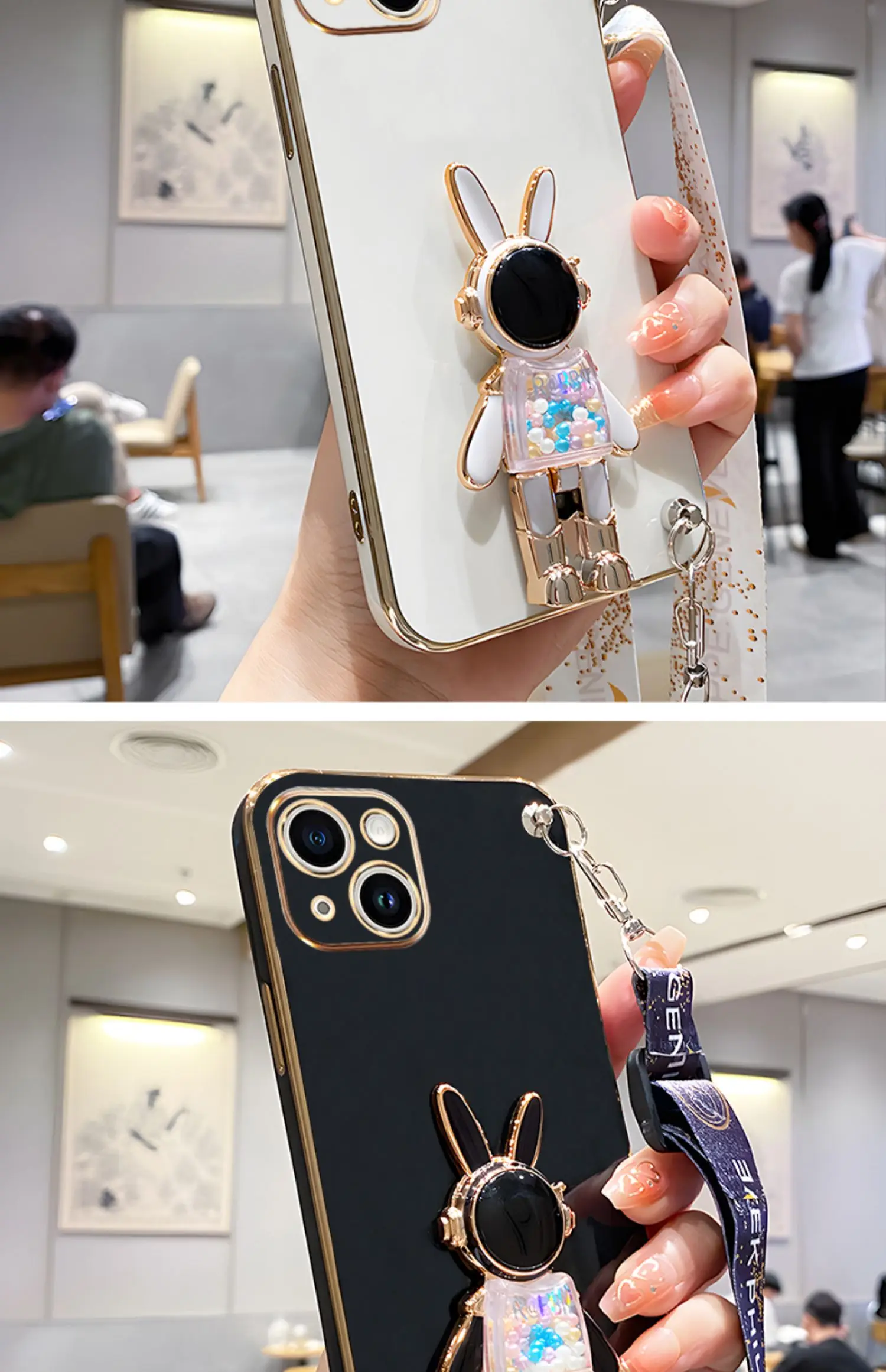 Crossbody Candy Rabbit Lanyard Strap Case For Xiaomi Mi 12T 11T 12 10 Mi13 13 Pro Lite 11 Ultra 5G 8 9 9T Cover_voghion.com