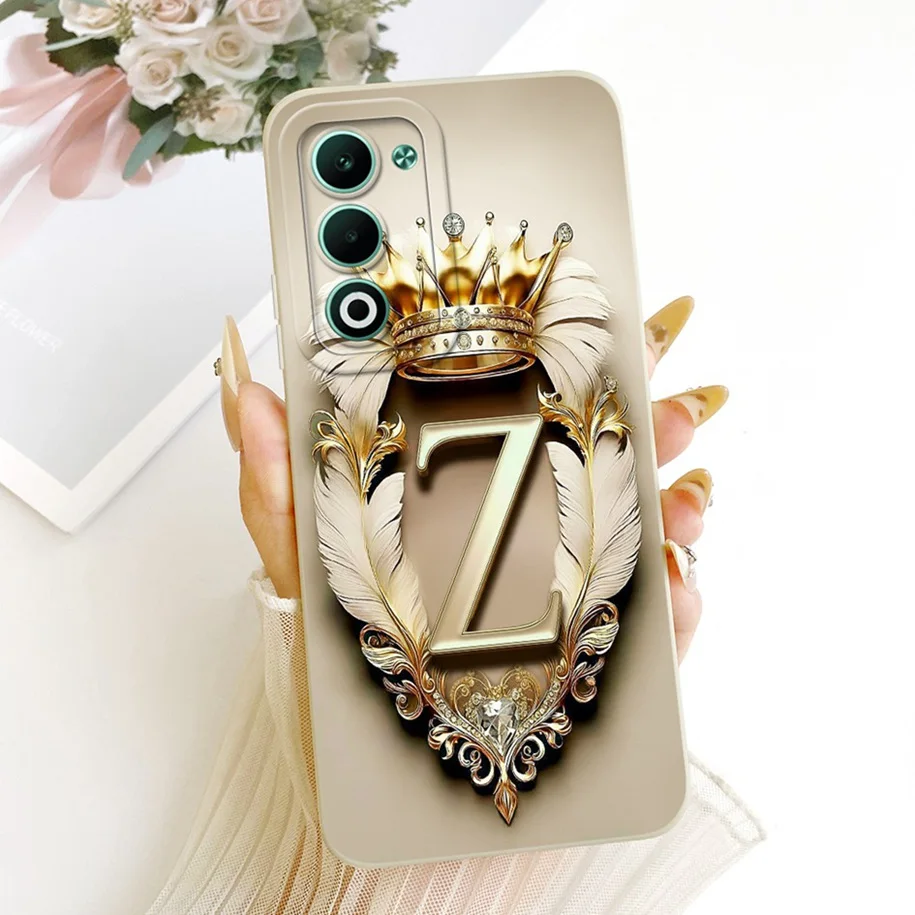 Soft Liquid Silicone Retro Letters Phone Case - Back Cover