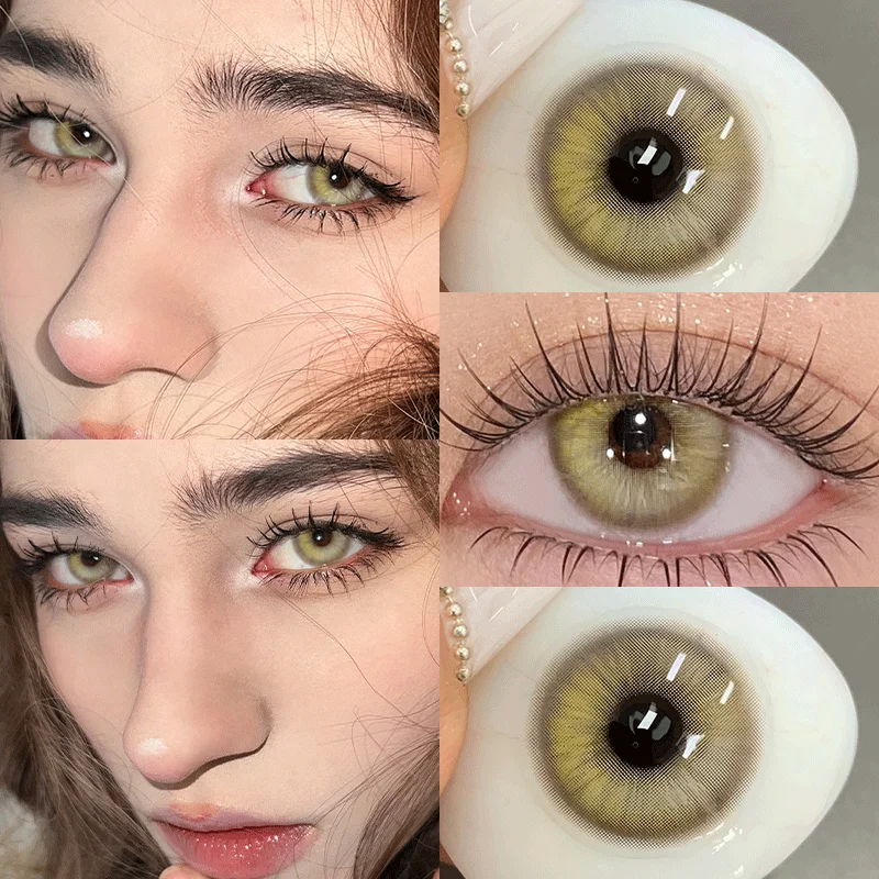 Enhanced Korea Colored Contact Lenses – Pink, Red & Blue for Eye Enlargement and Beauty Makeup