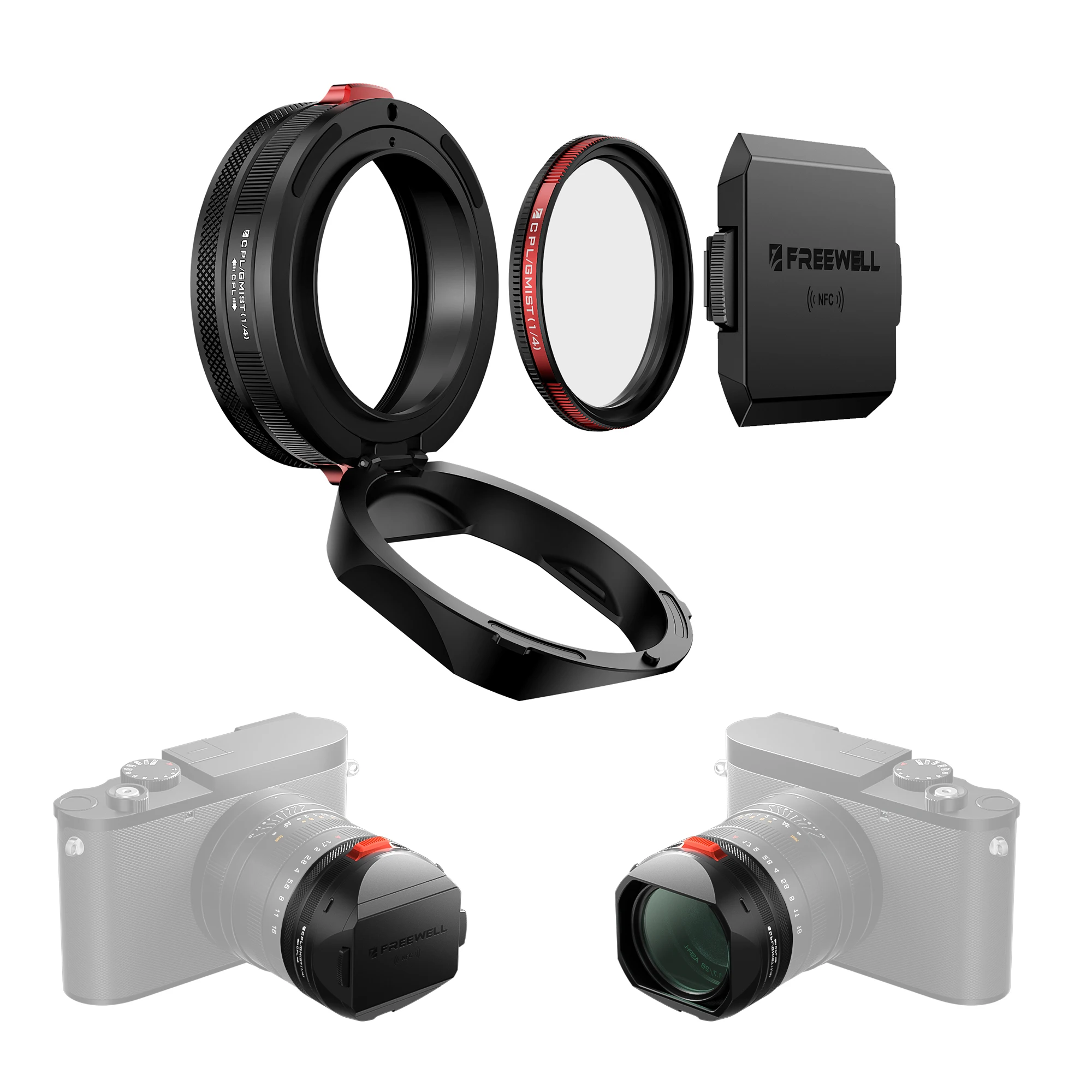 Camera Lens Hood Anti Glare Lens Filter JJC Square Metal Lens Hood