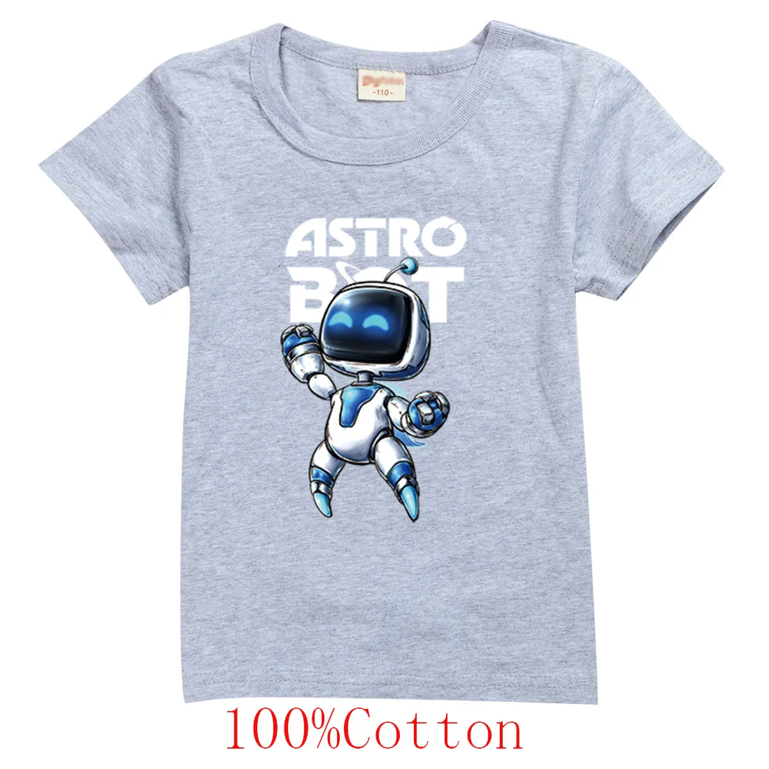 Boys T-Shirts ASTRO BOT Playroom Cartoon Print Children'S Tshirt Summer Casual Boys Clothes Toddler T Shirt Short Sleeve Tops 6