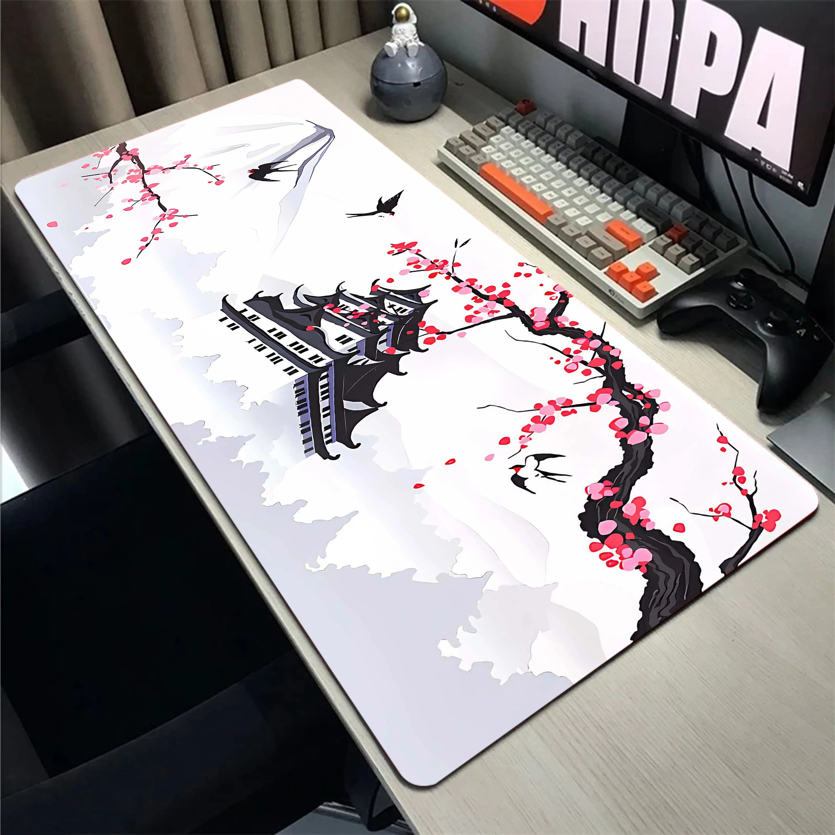 

Japanese Sakura Individuality Large Mousepad Game Mouse Pad Gamer Mouse Mat Gaming Accessories Keyboard Pads Speed Desk Mat