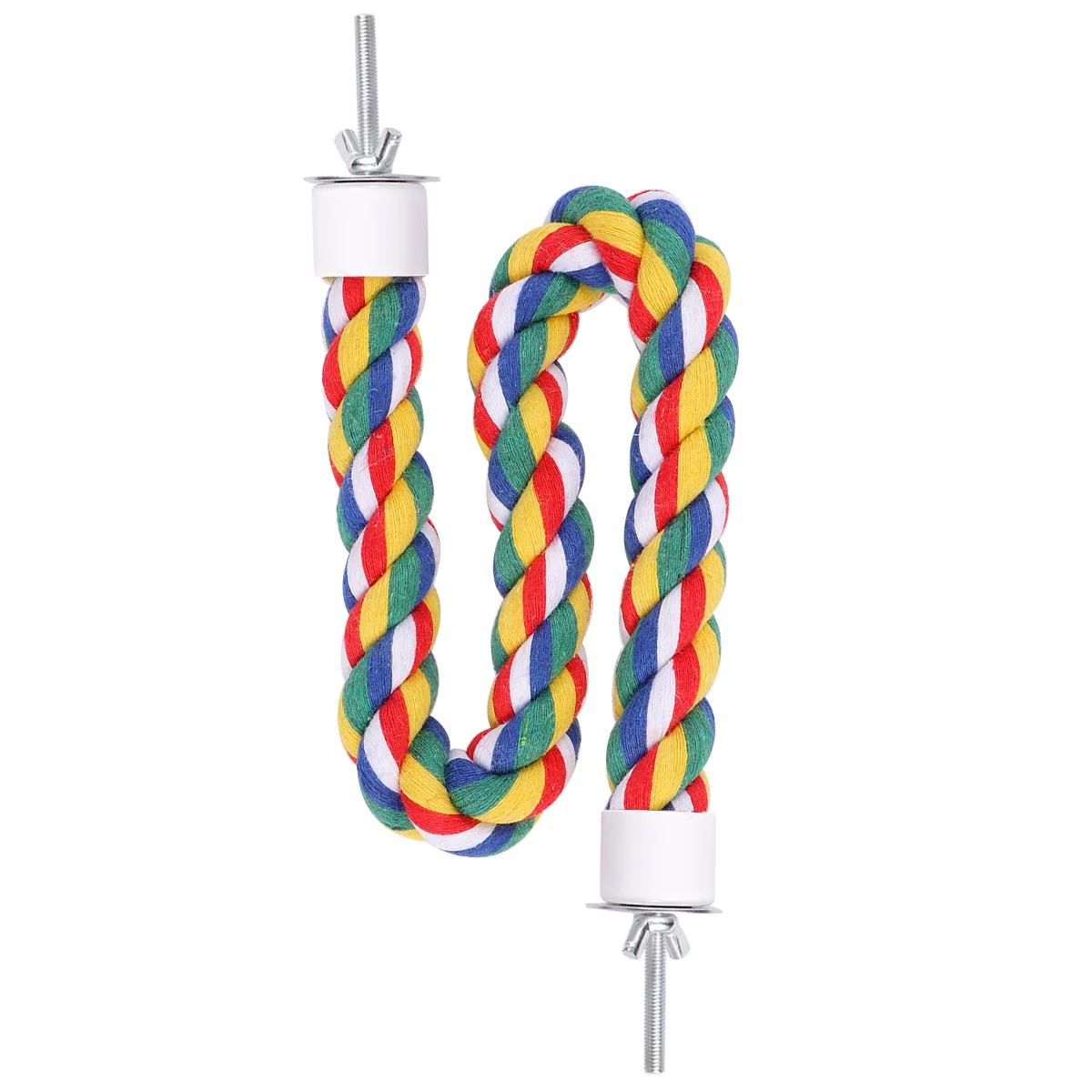 

Parrot Standing Station Cotton Rope Bird Toys Supplies Climbing Chewing Long Tail