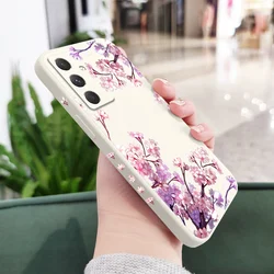 Blooming Cascades Floral Phone Case - Elegant Protective Cover for Samsung A06 (White)