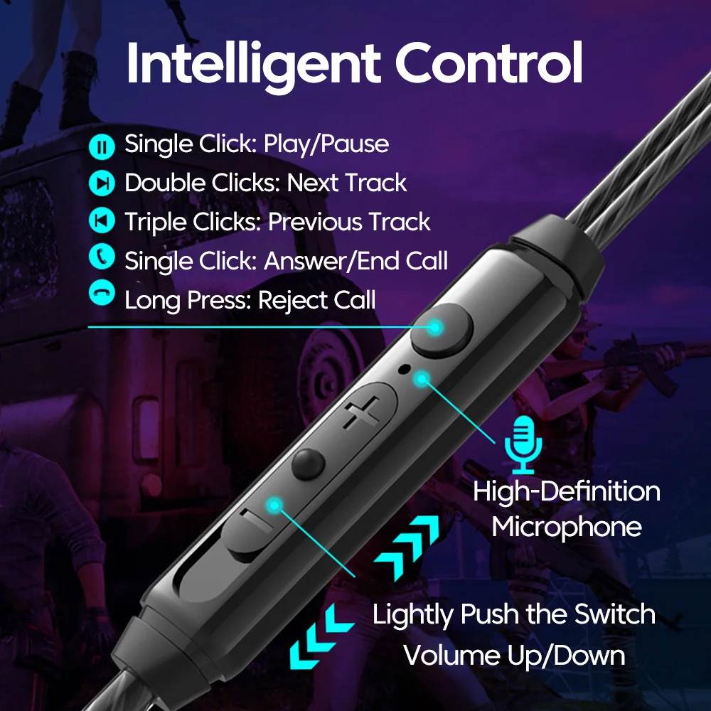 รูปสินค้า หูฟังเกมมิ่งสเตอริโอ 3.5 มม./Type C พร้อมไมโครโฟน 360°