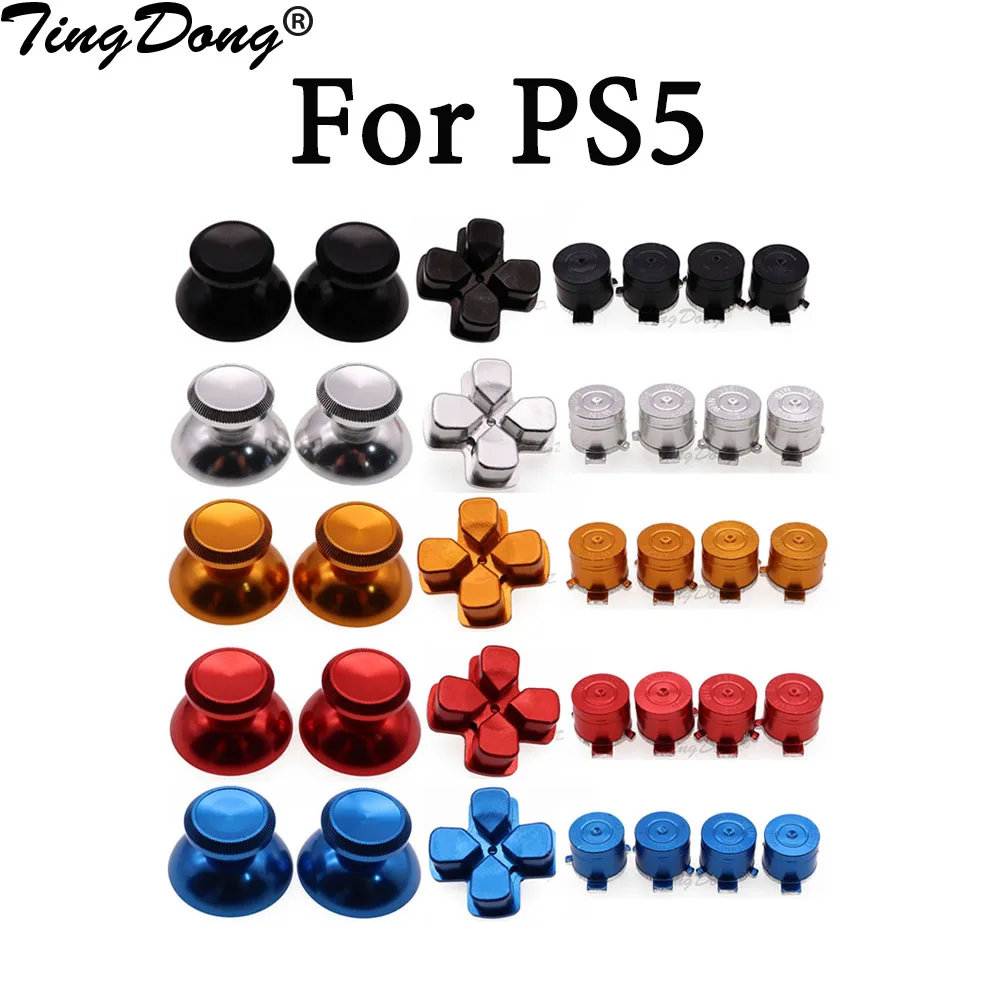 Bottoni In Metallo Bastoncini Per Pollice Per Controller Ps5 Tappo Joystick Di Ricambio Accessori Per Pulsanti Abxy D-Pad