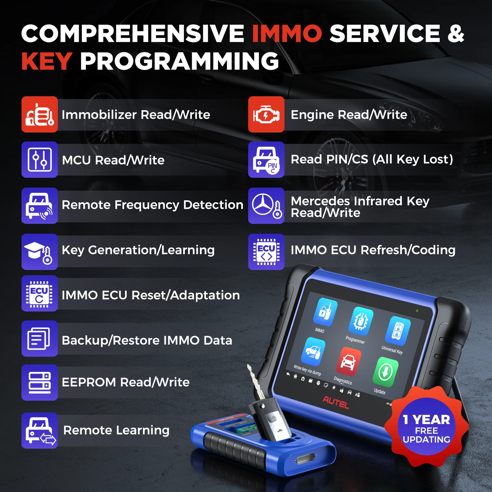 Autel MaxiIM IM508S XP400 PRO OBD2 Automotive Scanner IMMO Key Programming Diagnostic Tools For All Cars All-in-One Programmer