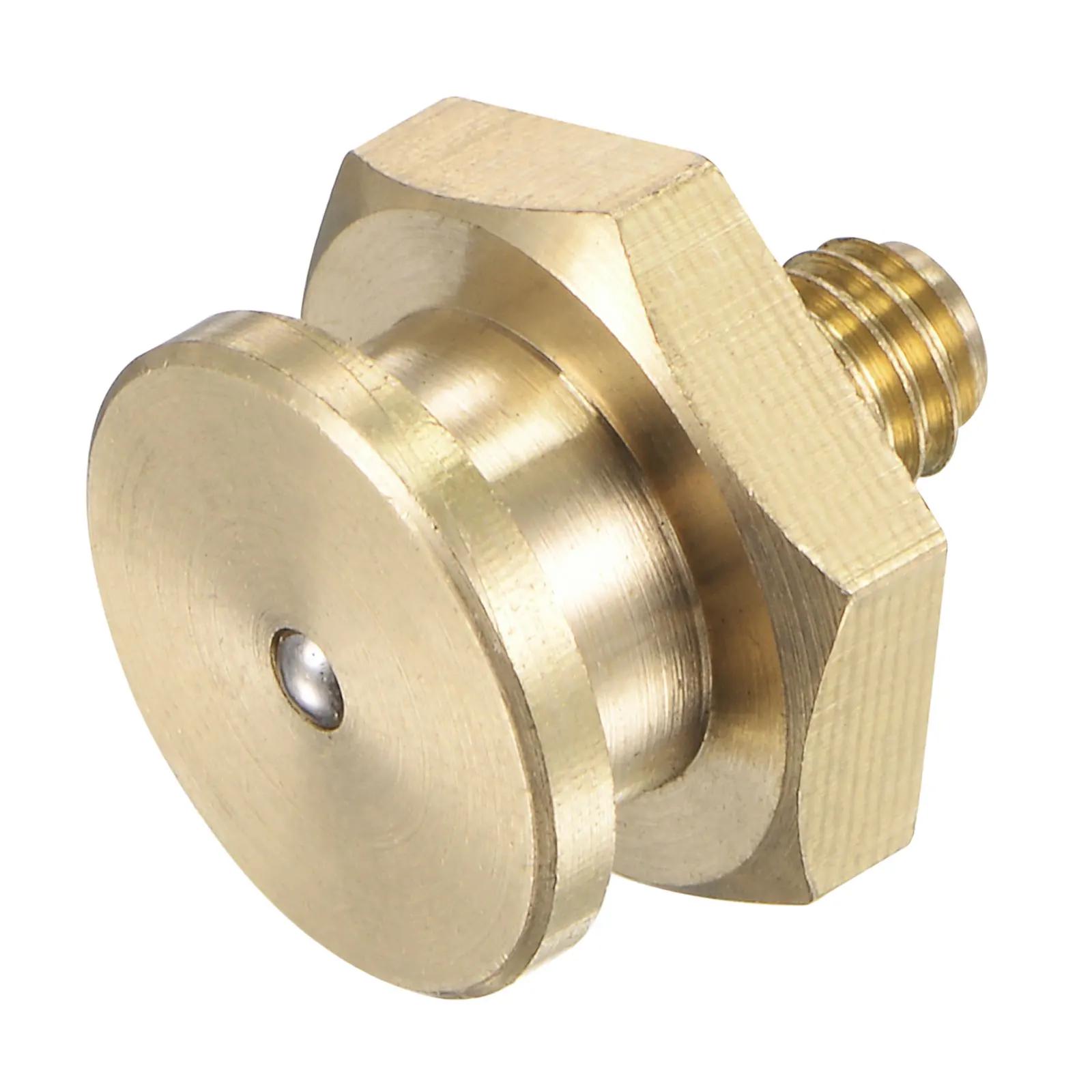 Uxcell Brass Push Button Grease Oil Cup M6x1 Male Thread Ball Oiler for Lubrication System 3