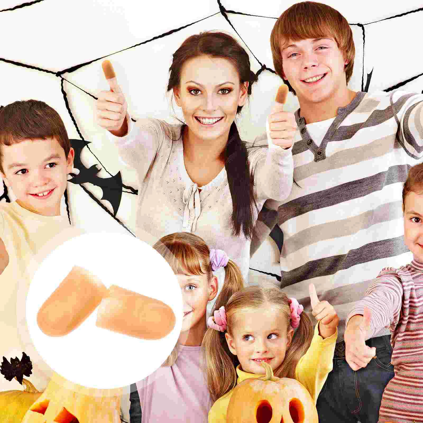 

8pcs Trick Thumb Thumb Tip Toy Super Bright Flashing Finger Lamp ( )