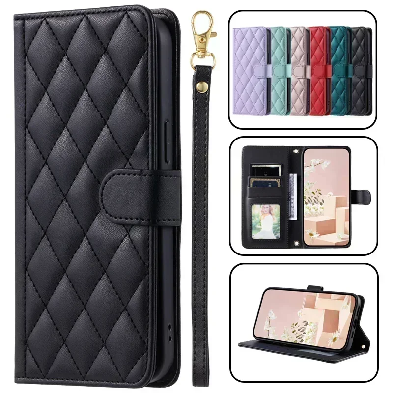 Per Samsung S10 Plus Custodia Fashion Diamond Lattice Wallet Custodia Per Telefono Per Samsung Galaxy S10 S 10 Plus S10 + Cover In Pelle Coque