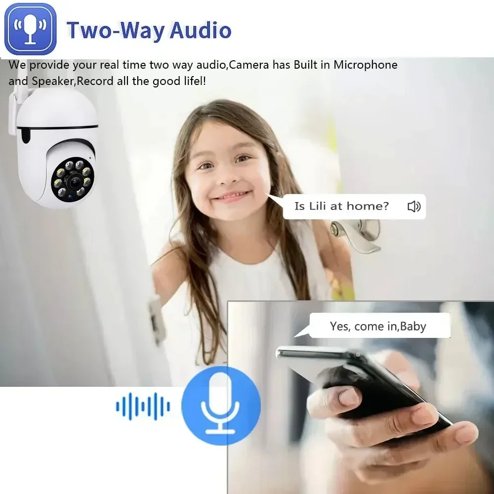 TUYA 5MP Smart Life CCTV Wifi Camera Wireless Security Surveillance Cameras Outdoor Night Color AI Smart Tracking Two Way Audio 2