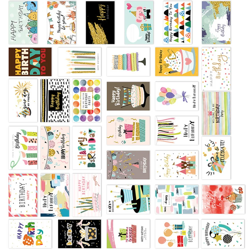 Birthday Cards With Envelopes Greeting Cards Party Supplies Blessing Gift Half Fold Card Birthday Cards With Envelopes 20sheet set postcard kraft paper card letter pad diy scarpbooking graffiti greeting cards cardboard student school supplies