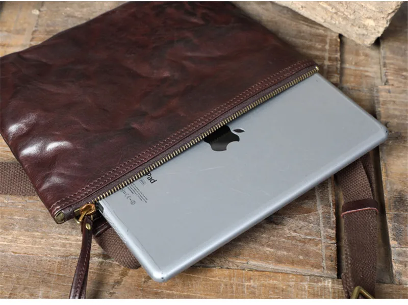 Pndme Vintage Echt leder multifunktion ale Clutch Tasche Mode einfache leichte natürliche echte Rindsleder kleine Schulter Umhängetasche – Detail 20