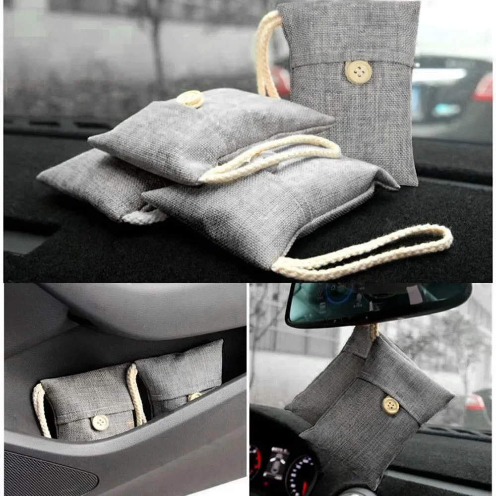 250g Car Use Linen Bamboo Charcoal Bag Air Purifier Carbon Bag for Home Remove Formaldehyde Activated Bamboo Charcoal