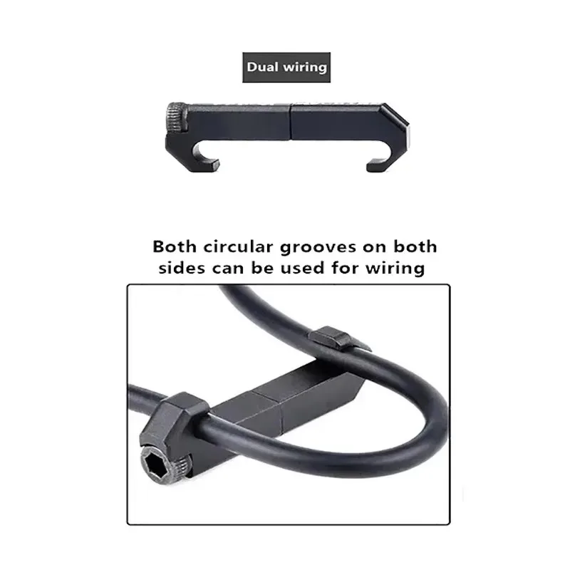 3PCS/Set M-LOK Wire Guide System For M300 M600 PEQ Weapon Flashlight Switch Cable Clip