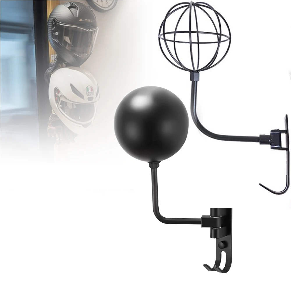 Rotation Helmet Hanger Helmet Holder Wall Mount 180 Rotation Display Rack Rack with 2 Hook For Coats