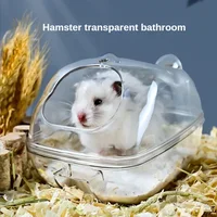 Hamster Toilet Hamster Mouse Golden Bear Pet Bathroom Cage Box Bath Sand Room Toy Acrylic Transparent House Small Pet Supply 1