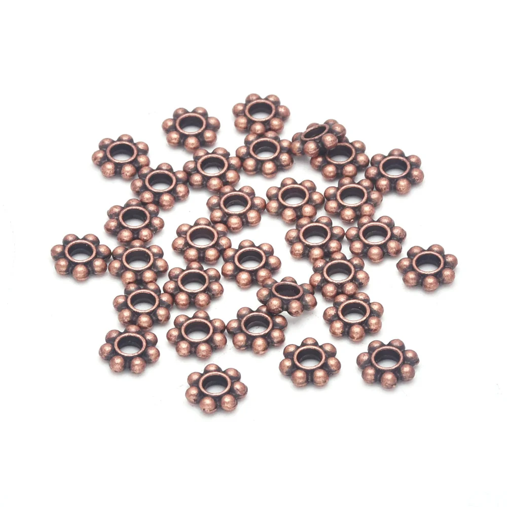 300 pezzi 4/6mm distanziatori per fiori in lega marghera distanziatori per gioielli in metallo per la creazione di gioielli con collane e bracciali  36