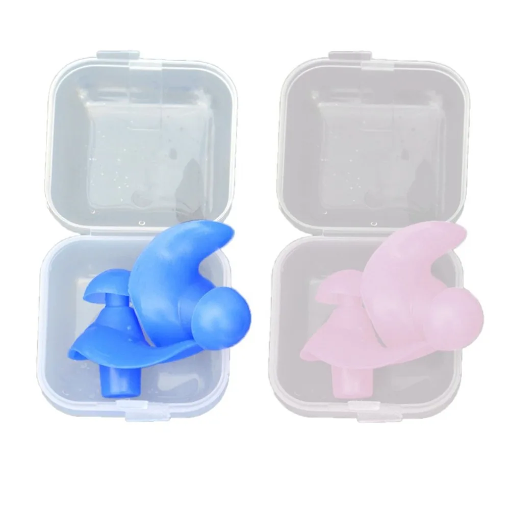 цена 1 Pair Waterproof Swimming Silicone Swim Earplugs Soft Anti-Noise Ear Plug for Adult Children Swimmers Hot Sale Dropshipping