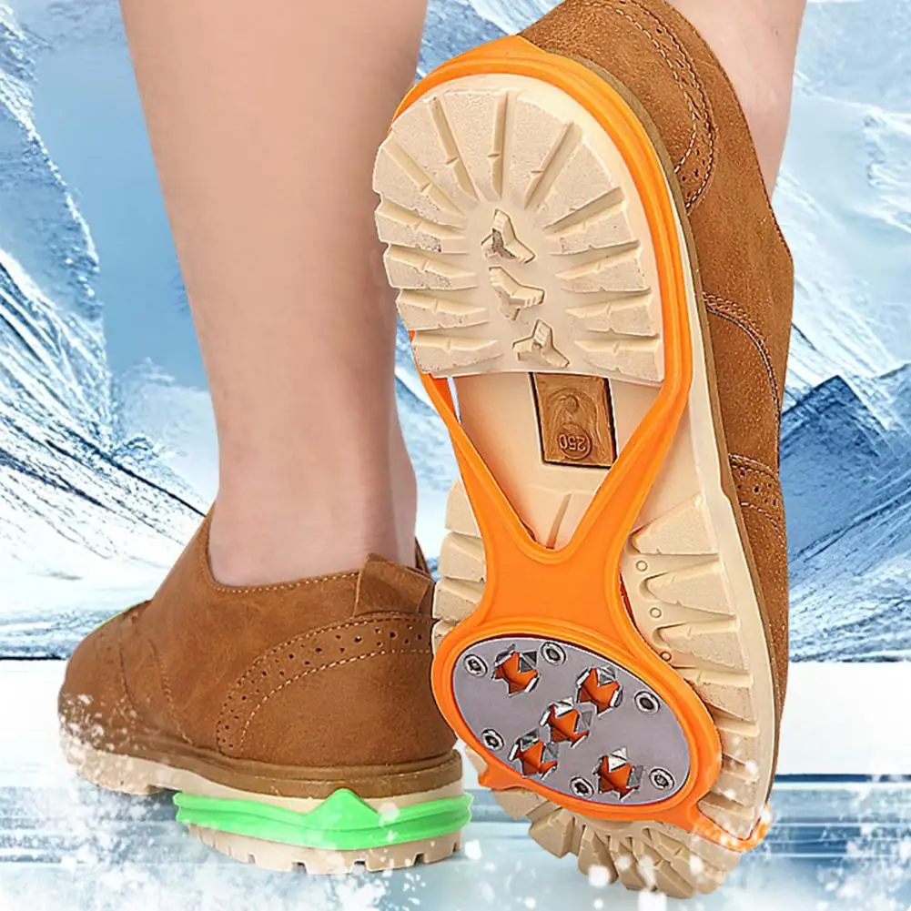 1 Pair Studs Crampons Traction Cleats Snow Shoe Spikes Anti-Skid