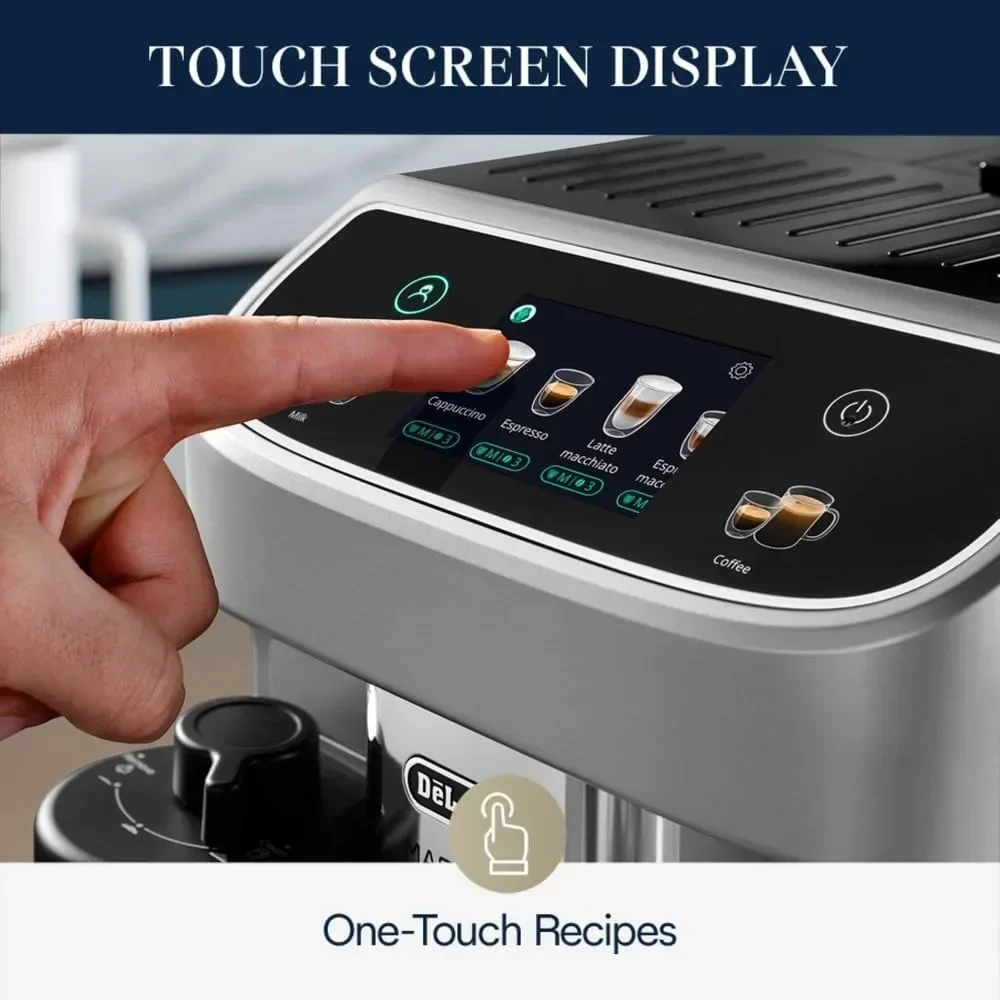 Magnifica Plus Fully Automatic Espresso Machine with Automatic Milk Frother for 18+ One Touch Recipes, Built-in Grinder 5