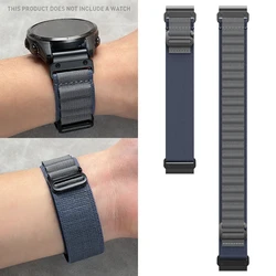 Breathable Nylon QuickFit Parachute Watch Strap - 20mm, 22mm, 26mm - QuickFit 26mm (C Blue and grey)