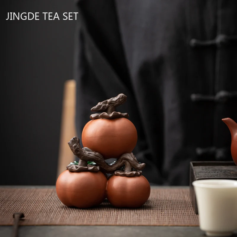 Boutique Imitation Fruit Tea Pet Ornament Creative Tea Tray Color Changing Decoration Exquisite Flower Pot Decor Crafts