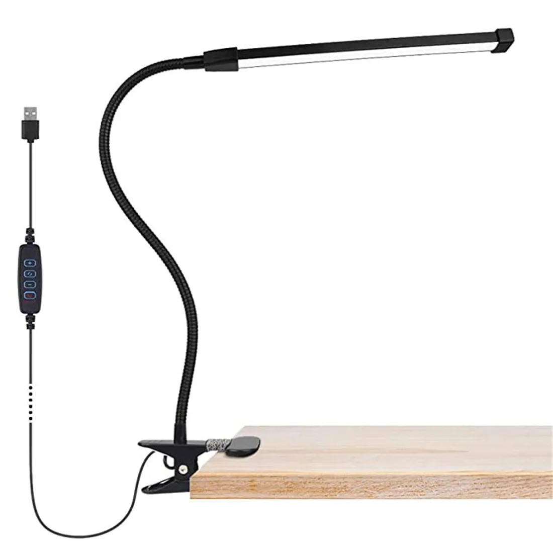 LED Desk Lamp Clip on Light Book Reading Lights with 3 color modes and