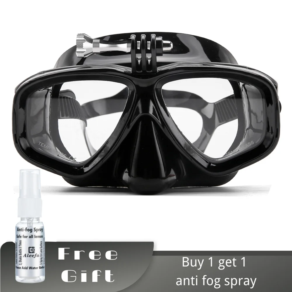 Myopic Diving Mask With Antifog Spray Tempered Lens