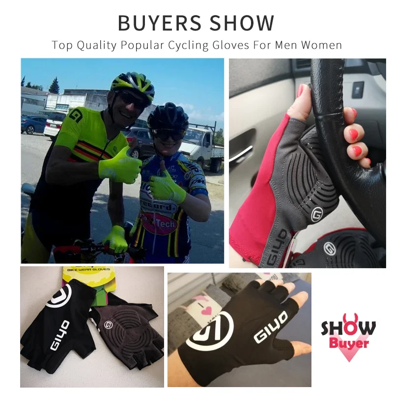 GIYO Bicycle Gloves Wind Breaking Cycling Full Finger Gloves Touch Screen Anti-slip Bike Half Glove MTB Road Bike Riding