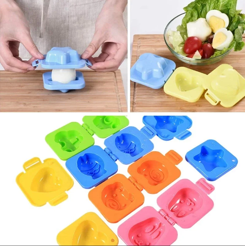 6/1 Pz Simpatico Cartone Animato Bambino Palla Di Riso Uovo Stampo 3D Uovo Anello Bento Accessori Coniglio Orso Pesce Uovo Decorazione Strumento Sushi