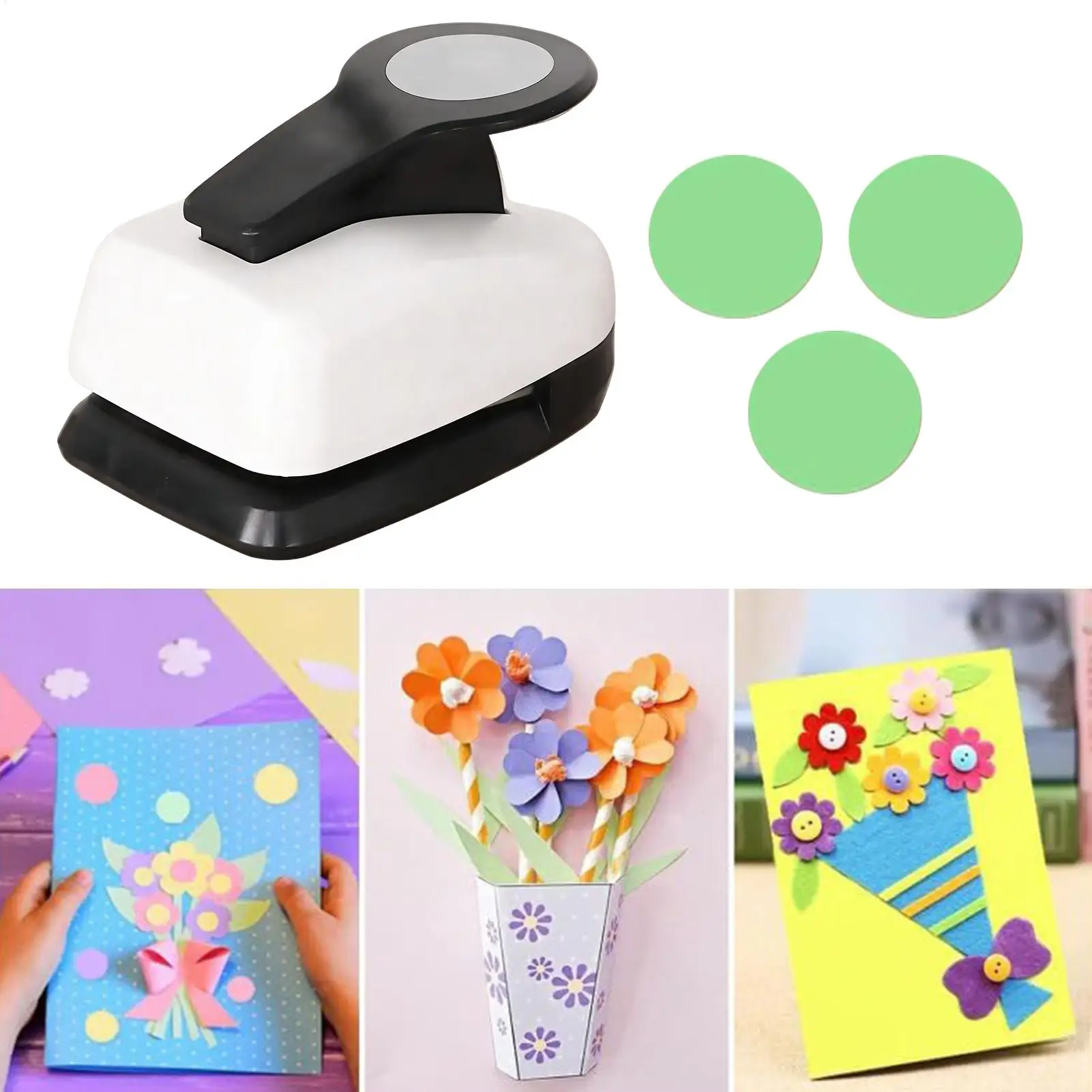 Fustella Rotonda per Artigianato, Taglierina per Scrapbooking, Biglietti d'Auguri, Ufficio, Scuola e Aula - immagine 4