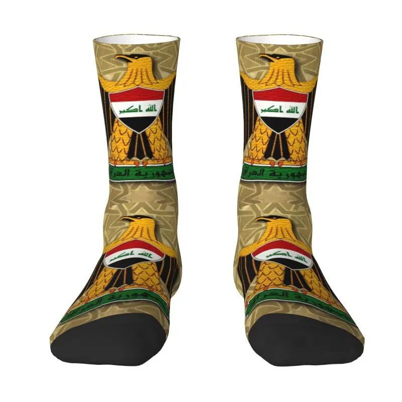 

Iraq Eagle Flag Mens Crew Socks Unisex Fun Spring Summer Autumn Winter Dress Socks