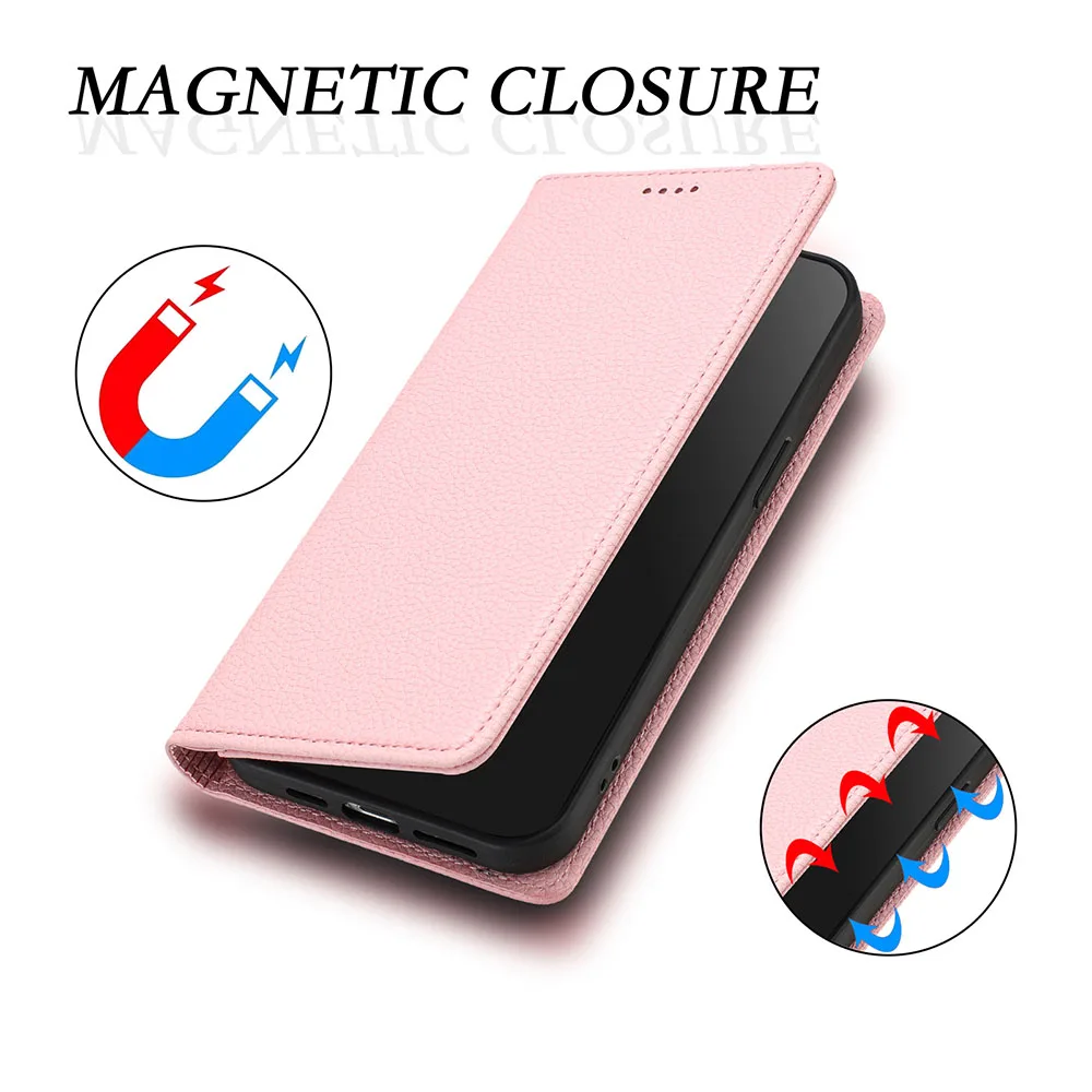 Magnetic Flip Wallet Phone Case with Card Slots