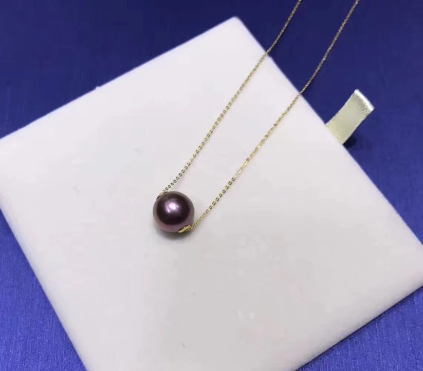 

Подвеска из 18-каратного золота с бриллиантами и жемчугом, подвеска из натурального морского жемчуга, круглая, чрезвычайно яркая, павлиний, зеленый, CHE580