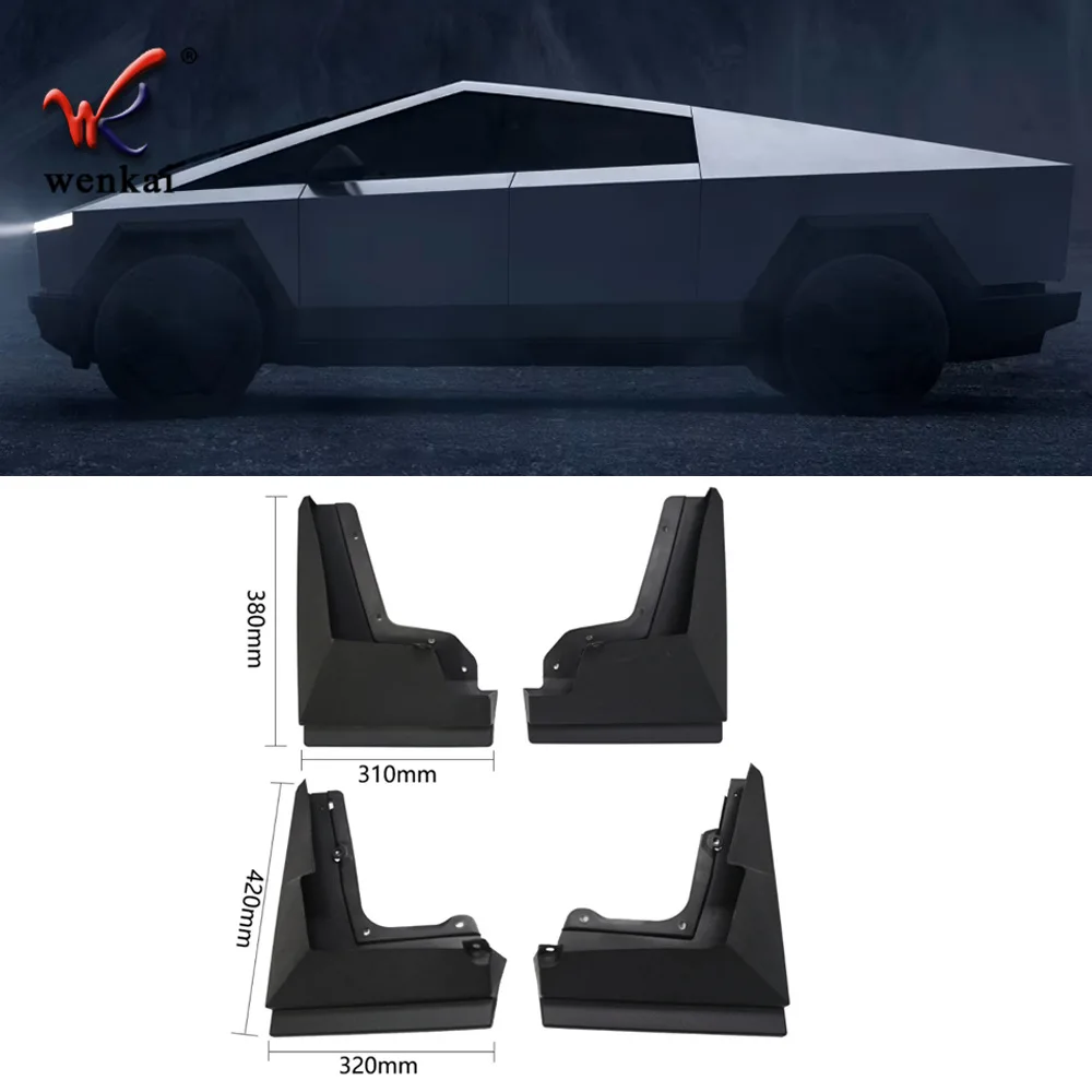 

Брызговики для Tesla Cybertruck, брызговики, матовые Брызговики, не требует сверления, аксессуары