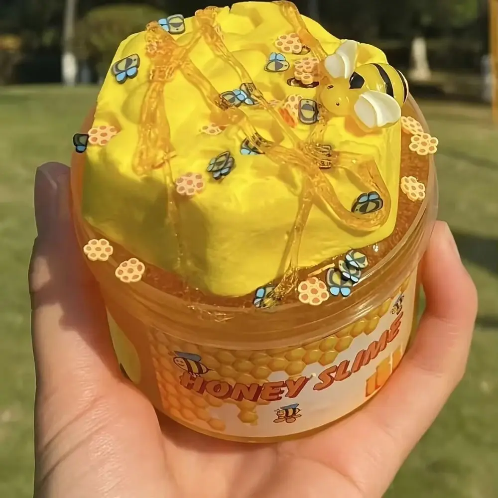 Premade Honey Slime Set Super Soft Non-Sticky DIY Slime Kit Stretchable Clay Toy Simulated Handmade Jelly Cube