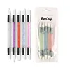Nail Art Pen Double Head Silicone Flower Sculpting Pen Adjustable Glue Stick Embossing Pen Nail Art Brush Every Home Tool 6