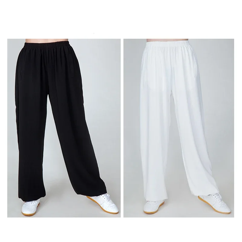 Summer Tai Chi Pants Wushu Clothing Kung Fu Trousers Martial Art Uniform Breathable Elastic Waist