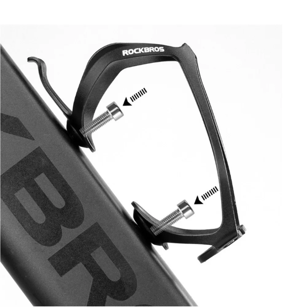 ROCKBROS Integrated Molding Bicycle Kettle Holder Vacuum Electroplated Aluminum Alloy Water Bottle Holder Cycling Accessories