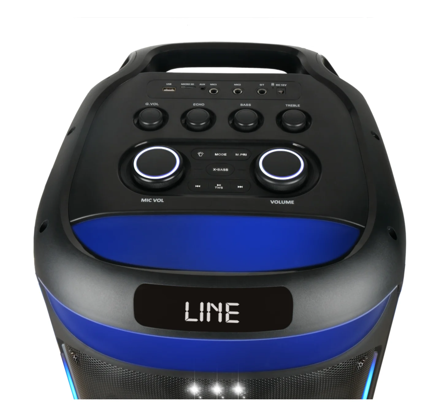 YYHC-가장 큰 휴대용 블루투스 스피커, 무선 마이크, 야외 저음, 80W 휴대용 노래방 스피커