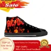 Hot Dcs Hard Blues Heavy Metal Rock Band Ac Acdcs Casual Cloth Shoes High Top Comfortable Breathable 3D Print Men Women Sneakers 1